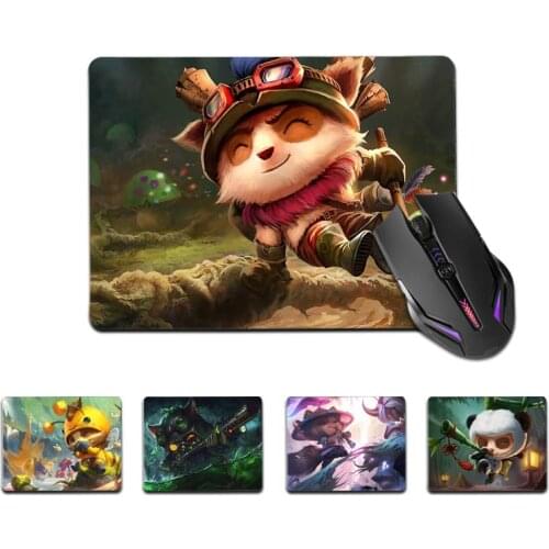 FHNBLJ Top Quality League of Legends Teemo Gamer Speed Mice Retail Small Rubber Mousepad Top Selling Wholesale Gaming Pad mouse