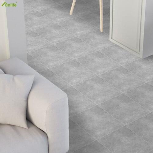 Funlife Floor Tile Stickers,Cement Geometry Terrazzo Self Adhesive Sticker for Kitchen Bathroom Home Decor Waterproof Non-slip