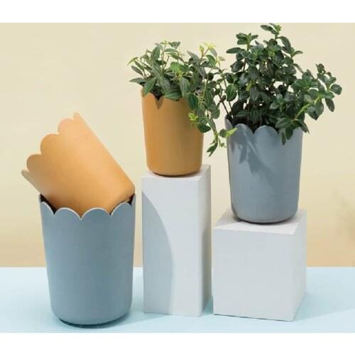 Flower Pots Multiple Drainage Holes 4Pcs Grey S M 1 Pc PP Plastic For All Household Garden Flowers And Succulents L Trays-potted