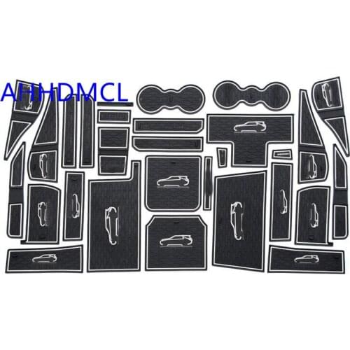 Car Door Gate Slot Mats Cup Armrest Storage Pad Mat For Land Rover Discovery 5 2017 2018 2019