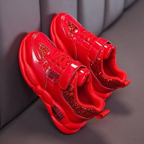 Trendy big kid casual shoes bright color mesh lining children enduring sport shoes for spring and autumn