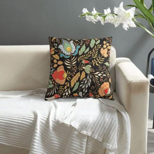 Abstract Hand Drawn Flower And Leaf Pattern pillowcase printed cushion cover sofa waist pillow pillow cover