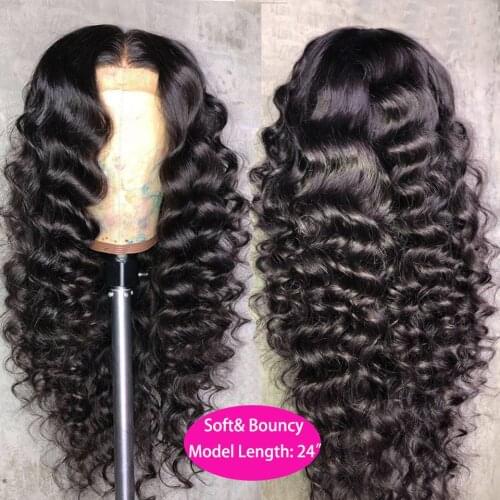Loose Wave Wig Curly Human Hair Wig 13x4 4x4 Closure Cheap Wigs For Women Human Hair Large Size For Big Head Thick Ture Length