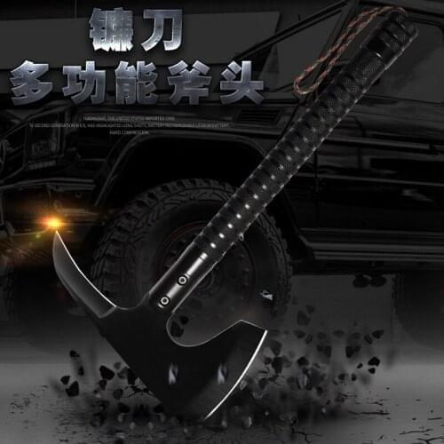 Field equipment survival axe 5CR15MOV high carbon steel aviation aluminum handle survival tactical axe and sickle chopping axe