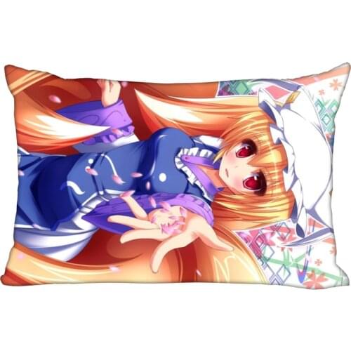 Custom Pillowcase Cover Maribel Hearn Anime Rectangle Zipper Pillow Cover Satin Fabric Pillowcase 40x60cm,50X75cm(Two sides)0318
