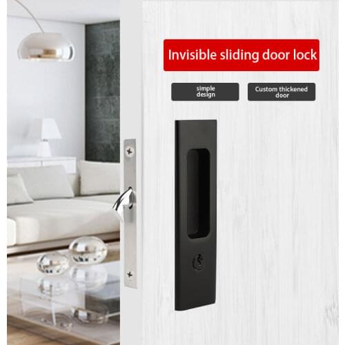 ZFOND Sliding Door Locker Home Decoration Kitchen Bathroom Accessories Balcony Wood Door With Key Single Hook Zinc Alloy