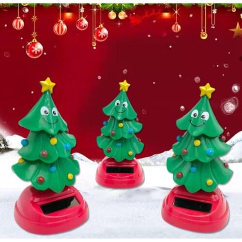 Solar Swinging Christmas Tree Dancing Christmas Tree Christmas Gift For Car And Home Decoration Christmas Interior Kids Toys Gif