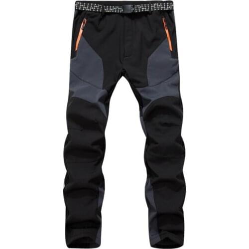 Warm Fleece Skiing Fishing Trekking Climbing Waterproof Pants Men Mountaineering Camping Trousers Windstopper Hiking Pants
