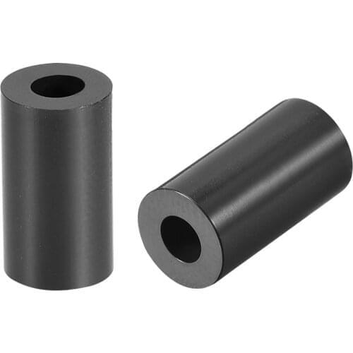 Uxcell ABS Round Spacer Washer 5.4mm ID 9mm OD 12mm Height for M5 Screws Black 250Pcs