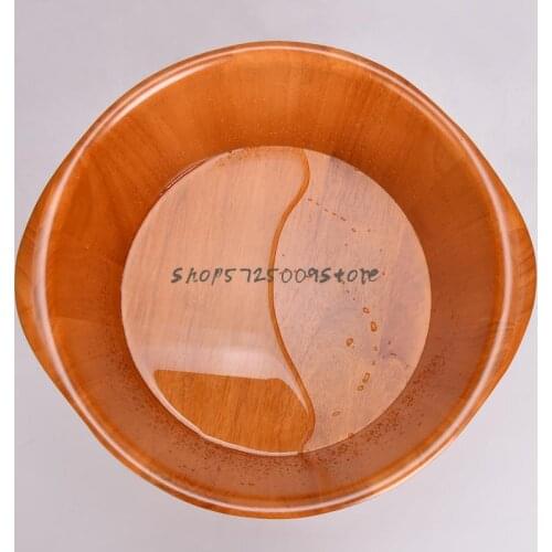 Foot Bucket Wooden Foot Bath High Deep Foot Bucket Leg Wash Small Basin Household Foot Therapy Health Care Wooden Ba