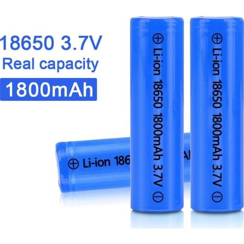 100% New high quality 18650 1800mah 3.7V lithium ion battery rechargeable battery for flashlight etc