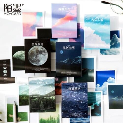30Sheets/Pack Kawaii Cloud Moon Sea Sky Stickers Album Diary Scrapbooking Label Stationery School Supplies Bullet Journal n675