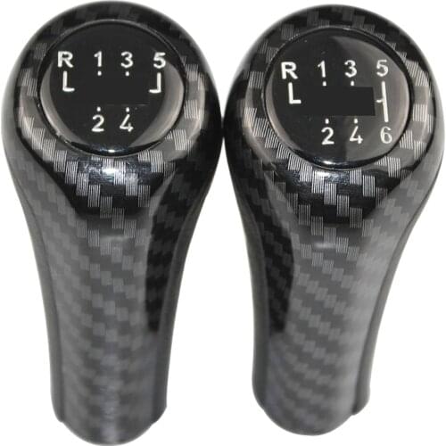 5 6 Speed Car Gear Shift Knob Carbon Color For BMW 1 3 5 6 Series E30 E34 E36 E39 E46 E53 E60 E63 E83 E84 E87 E90 E91 E92