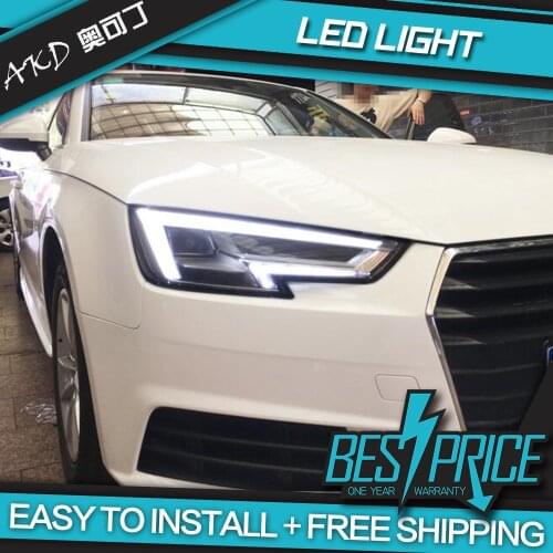 AKD Car Styling for A4 B9 Headlights 2017-2020 A4L RS4 Headlight DRL Hid Head Lamp LED Projector Lens High Low Beam Accessories