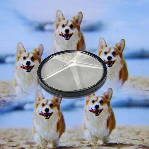 Camera Filter Accessories 77mm Kaleidoscope Changeable Number of Subjects Photography Repeat Multiple Colorful Image Glass Prism