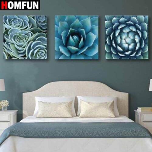 HOMFUN Full Square/Round Drill 5D DIY Diamond Painting "flower pattern" 3D Diamond Embroidery Cross Stitch 5D Home Decor bk01
