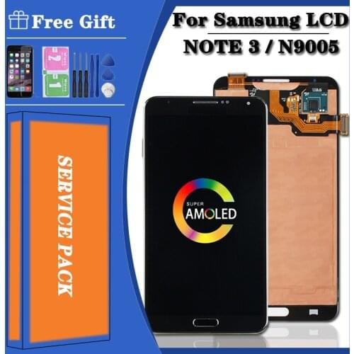 AMOLED 5.7" For SAMSUNG Galaxy Note 3 N9005 LCD Display Touch Screen with Frame For SAMSUNG Note3 N900A N900T Display Note 3 LCD