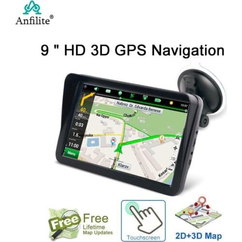 Anfilite 9 " HD Vehicle Bluetooth GPS Car Navigator FM Transmitter 256MB+8GB AVIN Support Rearview Camera Navitel free EU map