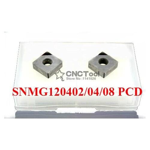 Free shipping 2PCS SNMG120402 / SNMG120404 / SNMG120408 PCD Inserts, CNC PCD Diamond insert For Lathe Tools Inserts For MSDNN