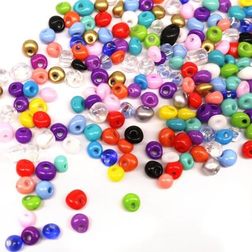 4-6MM 200PCS Small Glass Beads Spacer Beads Seed Spacer Loose Beads DIY Jewelry Accessories No Fade