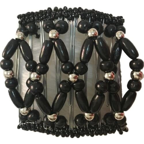 Black and silver beads metal comb girls wedding pary best gift magic comb 10 pcs /lot