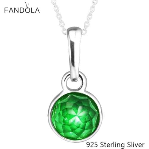 CKK 925 Sterling Silver May Droplet, Royal-Green Crystal Charms Original Beads Jewelry Fits For Bracelets