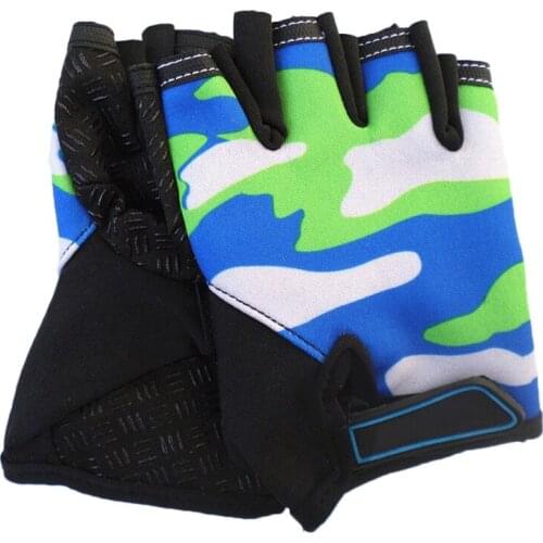 Children Cycling Gloves Half Finger Bicycle Gloves High Elastic Non-slip Damping Kids Sports Riding Bike Gloves