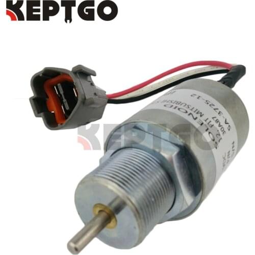 12v Fuel Shut Off Solenoid For Mitsubishi L2E L3E S3L S4L Engine SA-3725-12 30A87-10044 30A87