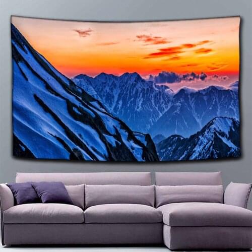 Mountain Moon Star Indian Mandala Tapestry Wall Hanging Bohemian Psychedelic Tapiz Witchcraft Tapestry