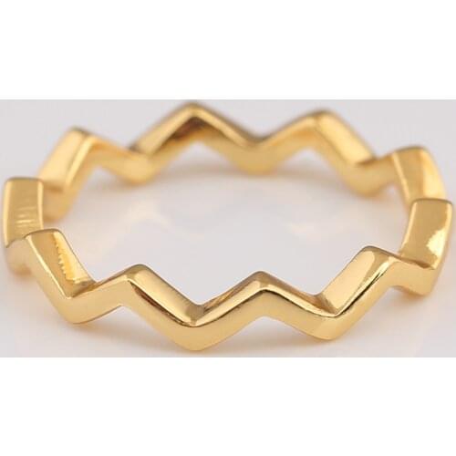 S925 Silver Ring Shine Timeless Zig Zag Rings For Women Wedding Party Gift fit Lady Jewelry