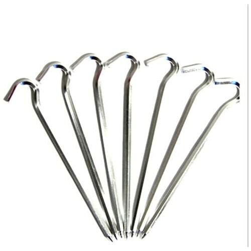 YOUGLE 10 Pcs/Lot Tent pegs Prismatic Aluminum Tent Stake Nail For Camping Hiking Trip 18cm