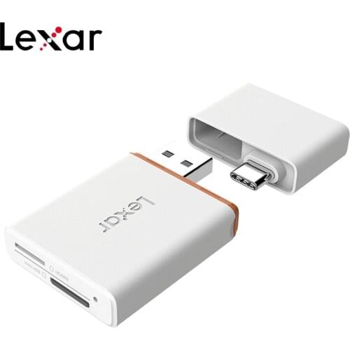 100% Original Lexar 2 in 1 Card Reader mircoSD Card High Speed USB 3.1 Dual Port nCARD Reader For NM Memory Card