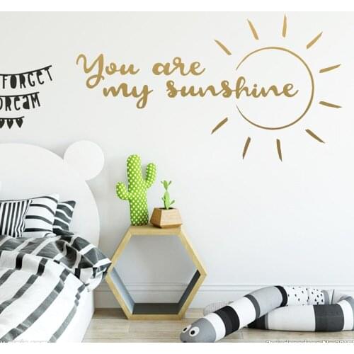 Hot You Are My Sunshine Wall Sticker Removable Wall Stickers Diy Wallpaper For Children Home Decoration Accessories
