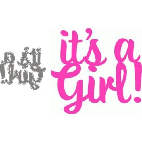 Metal Cutting Dies Its a Girl Stencils For DIY Scrapbooking Decorative Embossing Handcraft Die Cutting Template