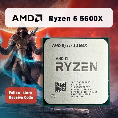 NEW AMD Ryzen 5 5600X R5 5600X 3.7 GHz Six-Core twelve-Thread 65W CPU Processor L3=32M 100-000000065 Socket AM4 no fan