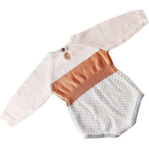 Newborn Baby Autumn Winter Sweater Bodysuit Infant Baby Boy Girl Bodysuit Clothes New Style Baby Boy Girl 0-24m Outfits Bodysuit