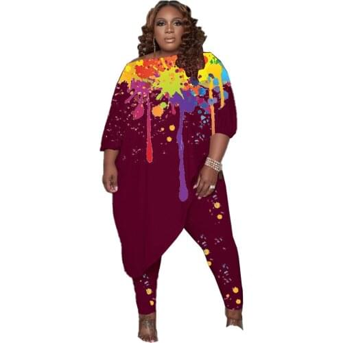 African Print Dresses for Women African Women Plus Size 2 Two Piece Set Women Tracksuit Outfits Fall Clothes XL-5XL