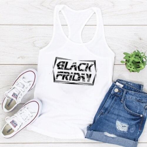 2021 Casual Black Friday Printed Tanks Tops Women Summer Sleeveless Tank Top Graphic Crew Neck Streetwear y2k top halter top