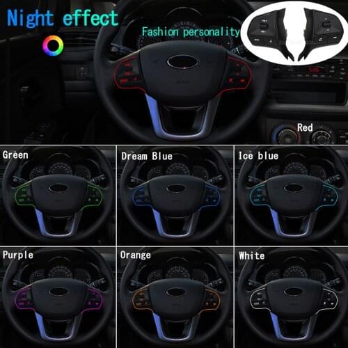 Seven color free switching For KIA K2 (RIO) 2011-2014 Steering Wheel Button Car-styling Audio Control Switch Buttons