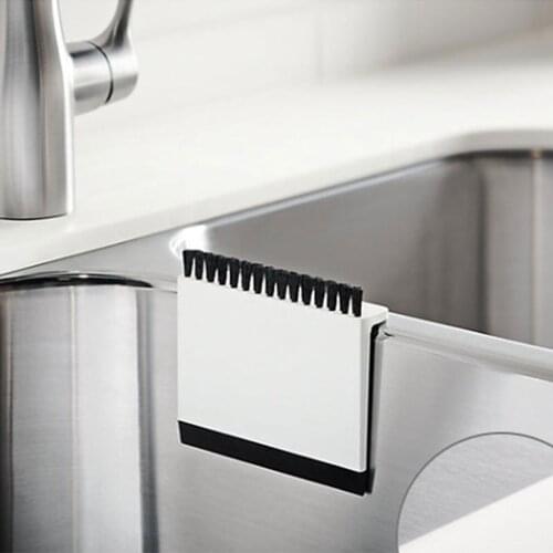 Kitchen Countertop Cleaning Brush with Sink Squeegee Wiper Mini Compact Accessory