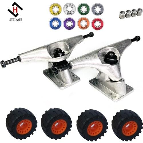 STRIKATE 360flip Offroad genius 6.25 inch surf skateboard trucks with Offroad Rubber wheels speed bearing kit
