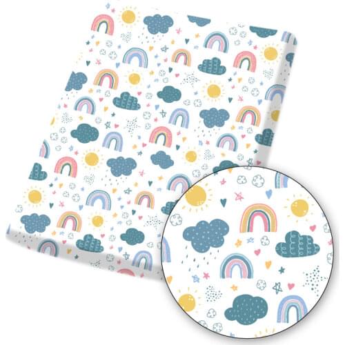 IBOWS Polyester Cotton Fabric Pattern Printed Cloth Fabric Patchwork DIY Drwess Home Decorative 45*140cm/pc