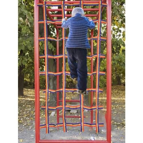 Outdoor Children Rainbow Climbing Net Ninja Entertainment Sports Exercise Playground Swing Lifting Ladder Toy Accessories
