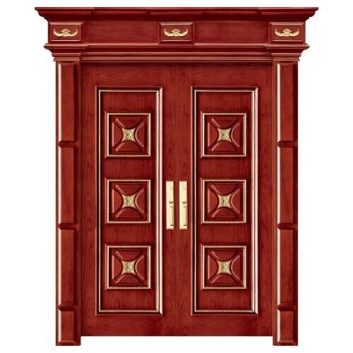 Luxury Carving Designs Thailand Oak Interior Single Solid Wood Door Entry Doors C003