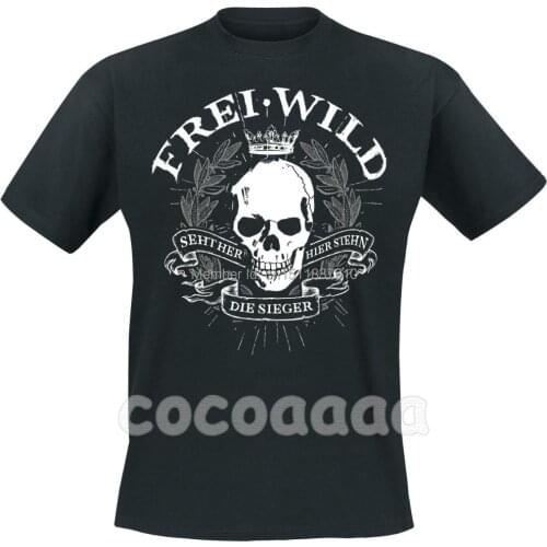 24 kinds Vintage Streetwear Frei.Wild skateboard Rock Brand cartoon shirt 3D skull camiseta Hardrock Ropa Mujer heavy Metal Punk