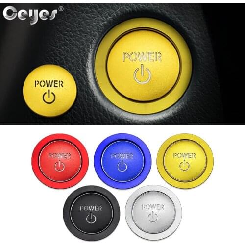 Ceyes 1pc Car Accessories Styling Start Stop Engine Button Power Ring Stickers Case For Toyota Prius Corolla Vellifire For Lexus
