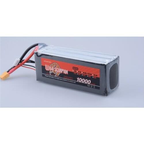 1pcs Wild Scorpion Lipo Battery 18.5V 10000mah 25C MAX 40C XT60 Plug For RC Quadcopter Drone Helicopter Car Airplane