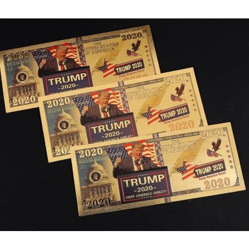 10pcs US Donald Trump Commemorative Coin President Banknote Non-currency 2020 Keep America Great