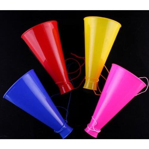 10pcs Noise Maker Horn Plastic Trumpet Loudspeaker Toy Colorful Cheering Sport for School Sport Birthday Party Assorted Color