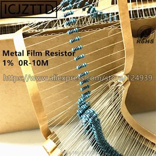 100pcs 0.25W 1% 1/4W NEW Metal Film 0.125W 1% 1/8W 1/6W 100R 150R 180R 200R 220R 240R 270R 300R 330R 360R 390R 430R 470R 510R